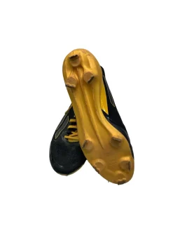Used Adidas ADIZERO METAL BB CLEATS BB/SB Cleats Black And Gold Senior 9.5
