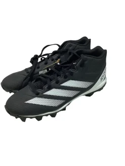 Used Adidas IMPACT Adult FB Cleats Black And White Senior 10