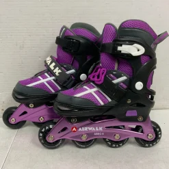 Used Airwalk ABEC-5 SIZE 1-4 Junior Rec Fitness Skates Purple Adjustable