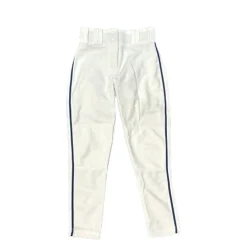 Used Alleson TAPERED BOTTOM W PIPE BB/SB Pant Boys White And Navy Blue SM