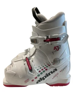 Used Alpina AJ2 SZ 19.0 Girls DH Ski Boot White 190 MP - Y12