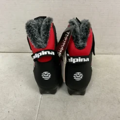 Used Alpina Boys NNN XC Ski Boots Red JR-03