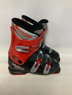 Used Alpina J3 Boys DH Ski Boot Red 235 MP - J05.5 - W06.5