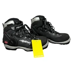 Used Alpina Mens NNN XC Ski Boots Black W 07-07.5 / JR 05.5-06