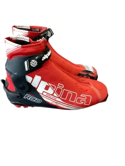 Used Alpina Mens NNN XC Ski Boots Red M 10.5