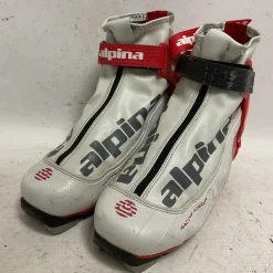 Used Alpina R COMBI JR Boys NNN XC Ski Boots White W 06 / JR 04-04.5