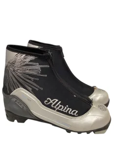 Used Alpina Womens NNN XC Ski Boots Black W 05-05.5 / JR 03.5-04