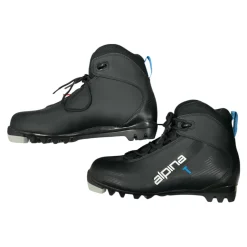 Used Alpina Womens NNN XC Ski Boots Black W 06.5-07 / JR 4.5-05