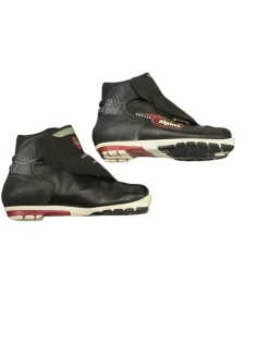 Used Alpina Womens NNN XC Ski Boots Black W 06.5-07 / JR 4.5-05