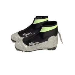 Used Alpina Womens SNS XC Ski Boots Black W 06 / JR 04-04.5