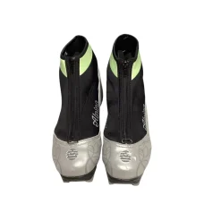 Used Alpina Womens SNS XC Ski Boots Black W 06 / JR 04-04.5
