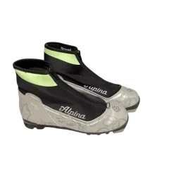 Used Alpina Womens SNS XC Ski Boots Black W 06 / JR 04-04.5