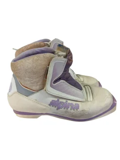 Used Alpina Womens SNS XC Ski Boots Purple W 06.5-07 / JR 4.5-05