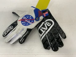 Used Battle Sports ADULT FOOTBALL GLOVES FB Gloves White 2X