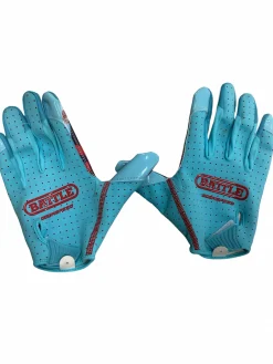 Used Battle Sports DOOMSPEED BB/SB Batting Gloves Sky Blue XL
