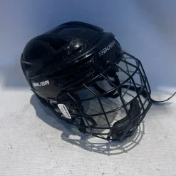 Used Bauer BLACK HELMET WITH MASK Helmet Cage Combo Black MD