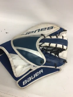 Used Bauer CATCHER Youth Goalie Catcher Royal Blue