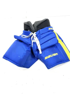 Used Bauer CUSTOM SABRES Inter Goalie Pant Royal Blue MD