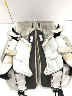 Used Bauer HYPERLITE 2 Goalie Leg Pads Senior White 35