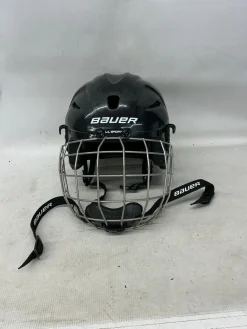 Used Bauer LIL SPORT HOCKEY HELMET Helmet Cage Combo Black XXS