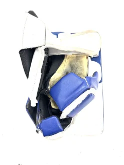 Used Bauer M5 PRO Inter Goalie Blocker Royal Blue