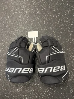 Used Bauer NSX GLOVES Junior Gloves Black 12"
