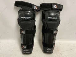 Used Bauer OFFICIAL SHIN GUARD Referee Shin Guards Black 13"