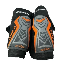 Used Bauer ONE.4 Senior Elbow Pads Black And Orange LG