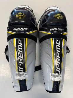 Used Bauer ONE 40 Senior Shin Guards Black 14"