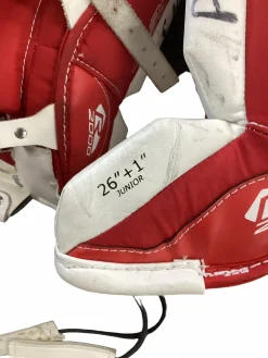 Used Bauer REACTOR R2000 Goalie Leg Pads Youth Red 26