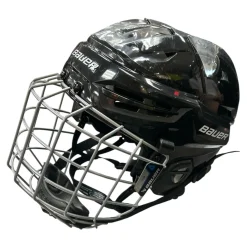 Used Bauer RE-AKT 55 COMBO HELMET Helmet Cage Combo Black MD