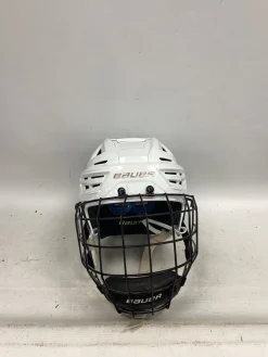 Used Bauer RE-AKT 150 M Helmet Cage Combo White MD