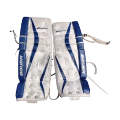 Used Bauer R5000 Goalie Leg Pads Junior Royal Blue 28