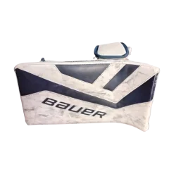 Used Bauer R5000 Goalie Leg Pads Junior Royal Blue 28