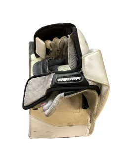 Used Bauer S190 BLOCKER Senior Goalie Blocker White