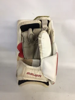 Used Bauer SUPREME Junior Goalie Blocker Red And White