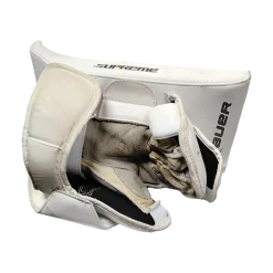 Used Bauer SUPREME ONE90 Senior Goalie Blocker White