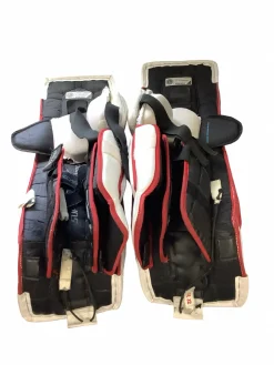 Used Bauer SUPREME S190 Goalie Leg Pads Senior White 32"