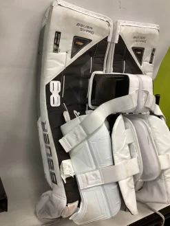 Used Bauer SV PRO LEG PADS Goalie Leg Pads Senior White 33