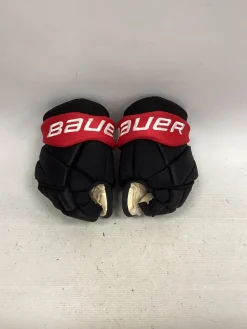 Used Bauer TEAM GLOVES Junior Gloves Black 11"