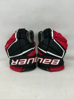 Used Bauer VAPOR Junior Gloves Black And Red 10"