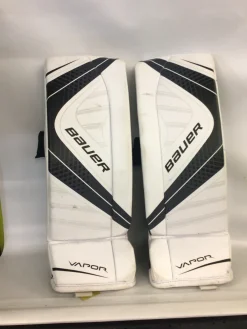 Used Bauer X700 Goalie Leg Pads Junior White LG