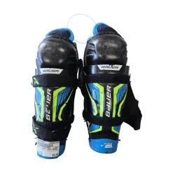 Used Bauer X YOUTH SHIN GUARDS Youth Shin Guards Black 9"