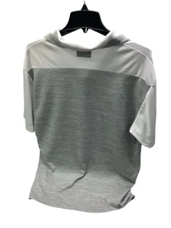 Used Ben Hogan PERFORMANCE DRI-FIT WHT/GRY POLO S.S. Golf Shirt M White XL