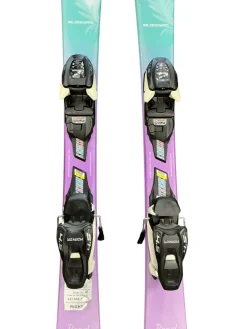 Used Blizzard PEARL Girls DH Ski/Binding Purple And Turquoise 100 cm