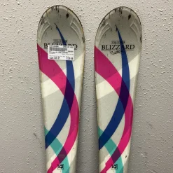 Used Blizzard VIVA JUNIOR Girls DH Ski/Binding Carolina Blue And White 110 cm