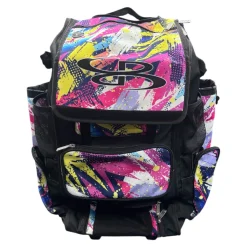 Used BoomBah BAT BACK WHEELED BB/SB Player Wheeled Bag Pink