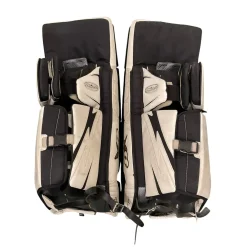 Used Brians B STAR 27+1 Goalie Leg Pads Youth White 27"