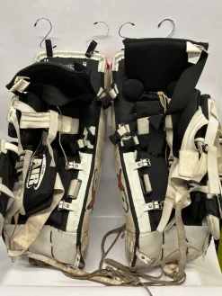 Used Brians ZERO G Goalie Leg Pads Inter White 29 1/2"