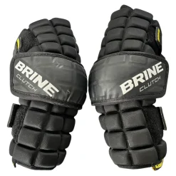 Used Brine CLUTCH Lacrosse Arm Pads/Guards Black LG